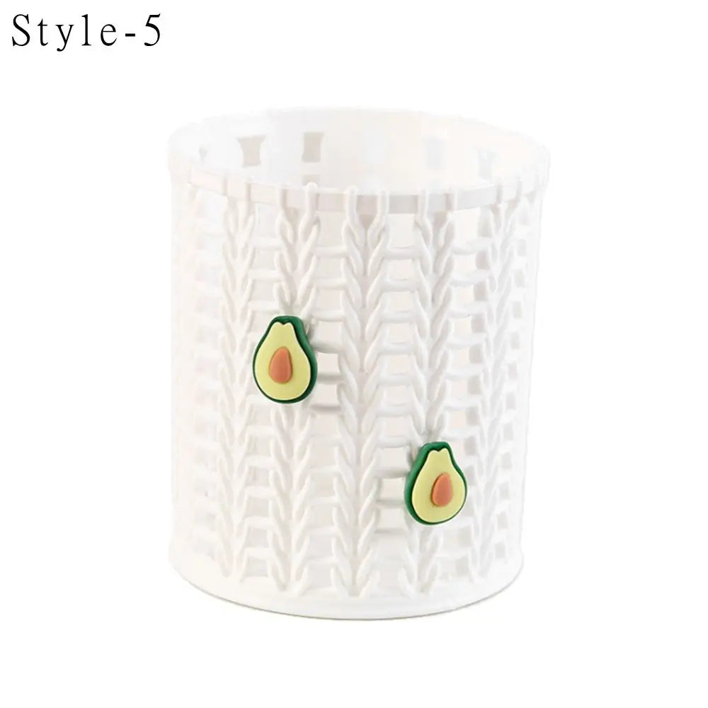 Kawaii Cartoon Vine Pen Holder πΏβ¨ Cute Makeup Brush & Stationery Organizer for Students π¨ποΈ