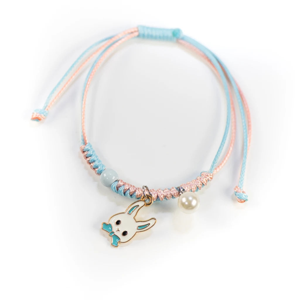 Cute Metal Drip Glaze Pendant Hand-Wowen Gift Bracelets Bangles For Women Girl Children Wholesale #MZ101