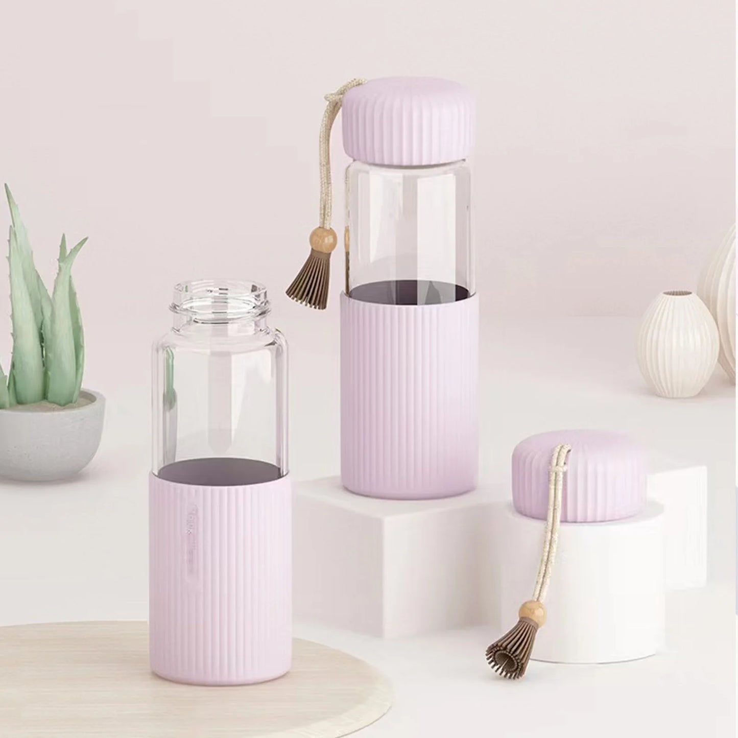 ๐Adorable 350ml Glass Water Bottle for Girls ๐ผ Perfect for School & Travel ๐ - Pixie Quill