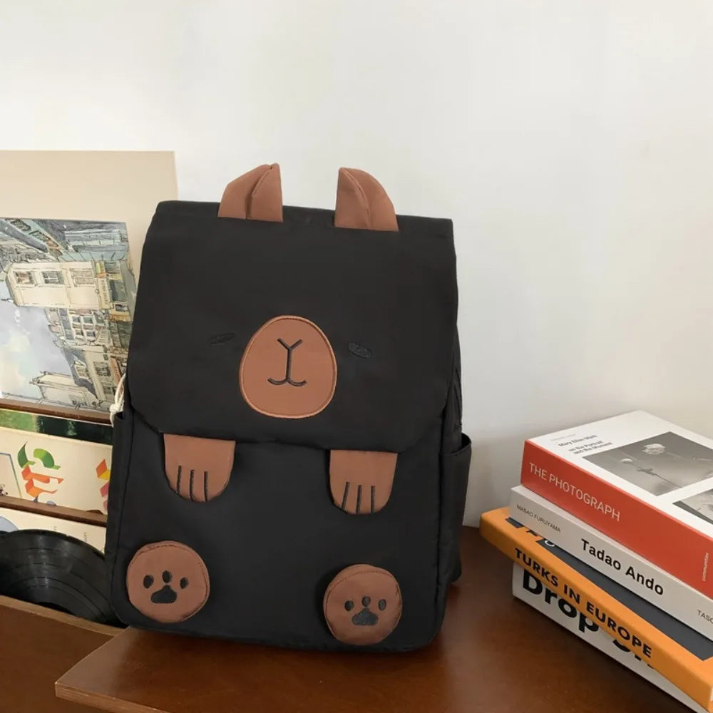 Adorable Kawaii Capybara Backpack πΎ | Large Capacity Travel Bag π | Perfect for Students & Couples π | Waterproof Crossbody Handbag π