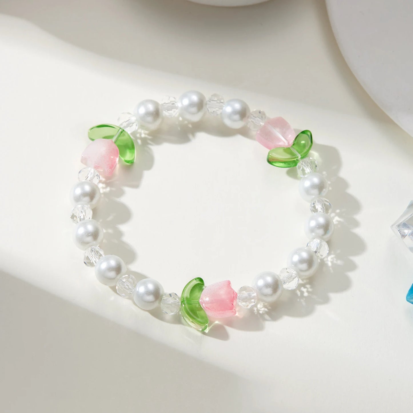 πΈ Kawaii Tulip Charm Bracelet π Colorful Beads for Fun Parties & Friendship π