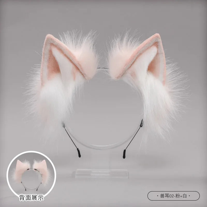 Kawaii Fox Ear Headband 🦊💖 - Adorable Cat Ears Hair Hoop for Cosplay, Halloween & Costume Fun! 🎉✨