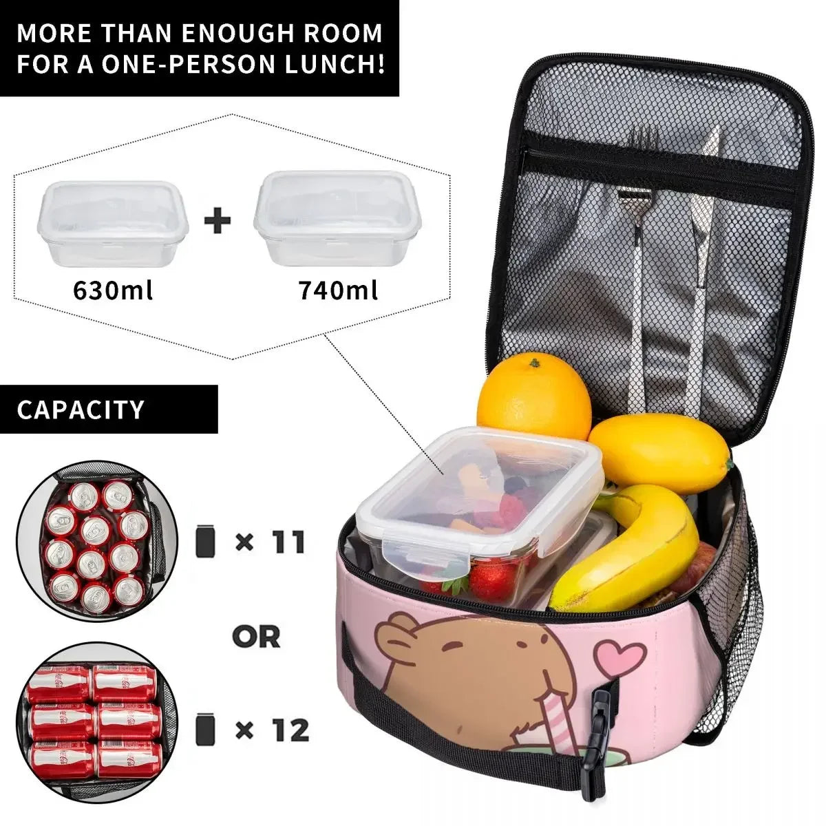 Kawaii Capybara Foam Tea Cooler Bag πΎπ - Insulated Lunch Box for Travel & Picnics! π±β¨