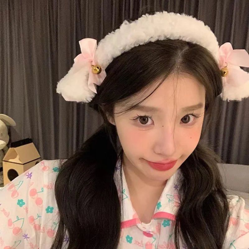 Kawaii Sheep Ears Headband πΈπ Handmade Lolita Style Headdress