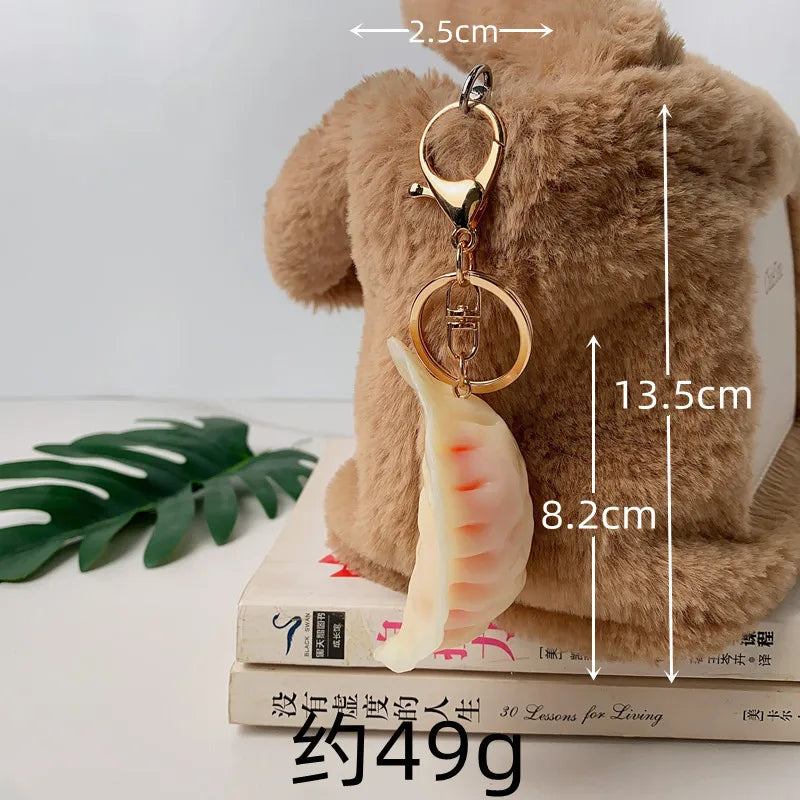 Kawaii Foodie Keychain ππΌ Adorable Dumplings & Noodles PVC Charm π Mini Backpack Ornament Gift! π