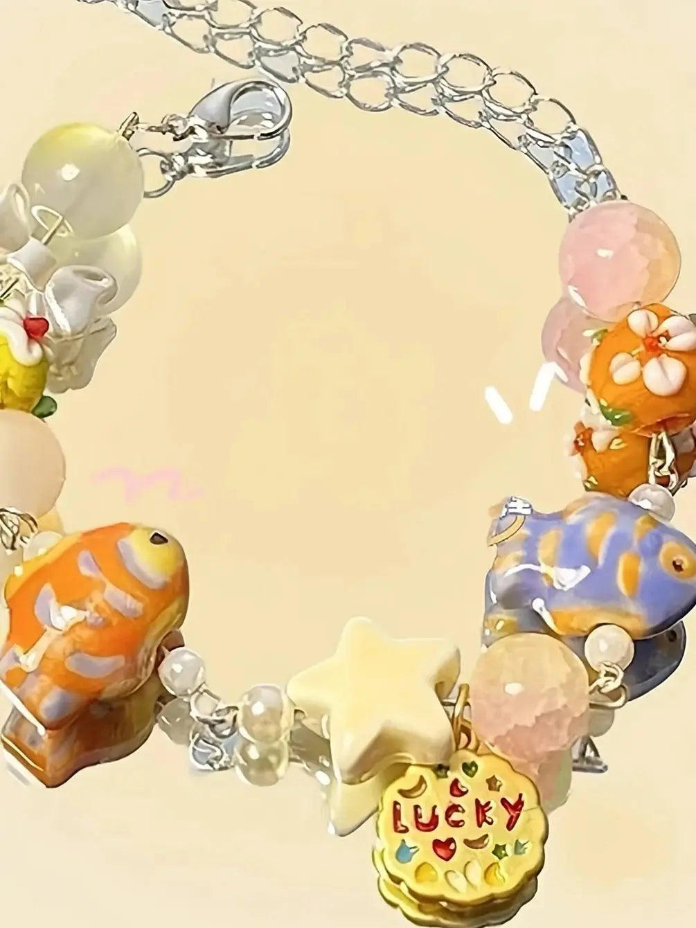 Kawaii Couple Fish Beaded Bracelets ππ | Adjustable, Colorful Charm for Dating & Parties π