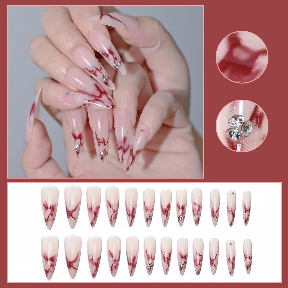 Kawaii Blush Pink 3D Bowknot & Pearl Press-On Nails πβ¨ | 24pcs Adorable Fake Nail Tips for Cute DIY Manicures!