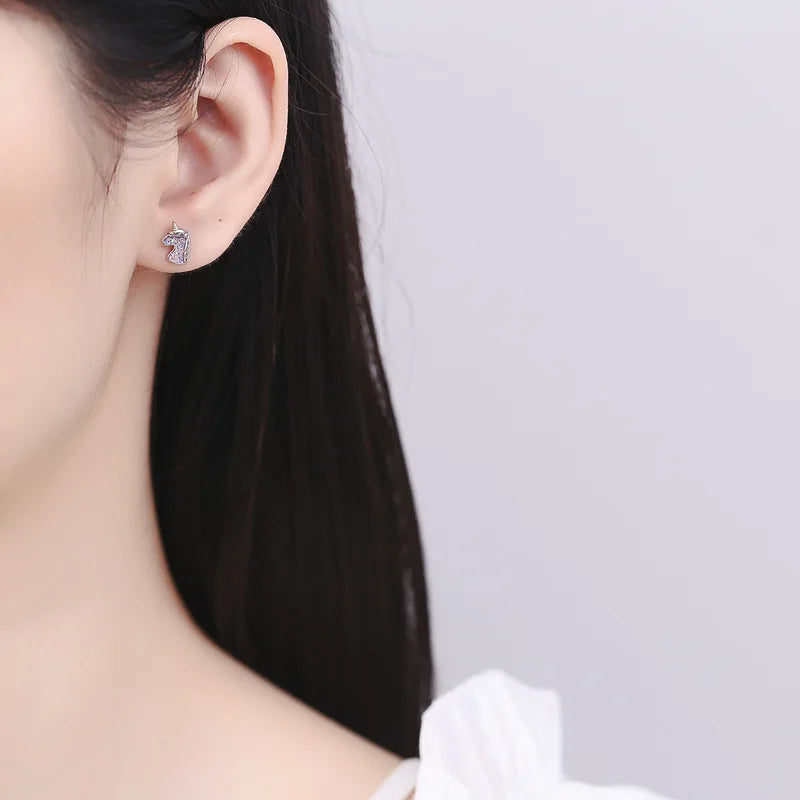 Kawaii Unicorn Stud Earrings πβ¨ | 925 Sterling Silver Cuties for Girls & Women ππ | Adorable Birthday Gift!