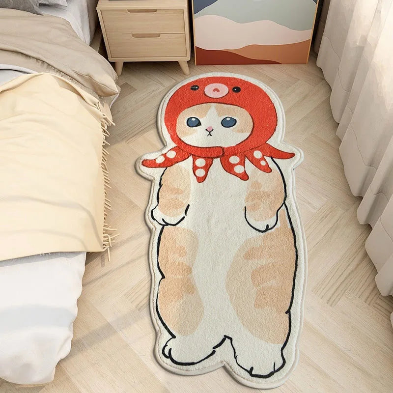 Kawaii Cat Anti-Slip Soft Rug 🐾✨ Cute Cartoon Floor Mat for Cozy Bedrooms & Playful Spaces