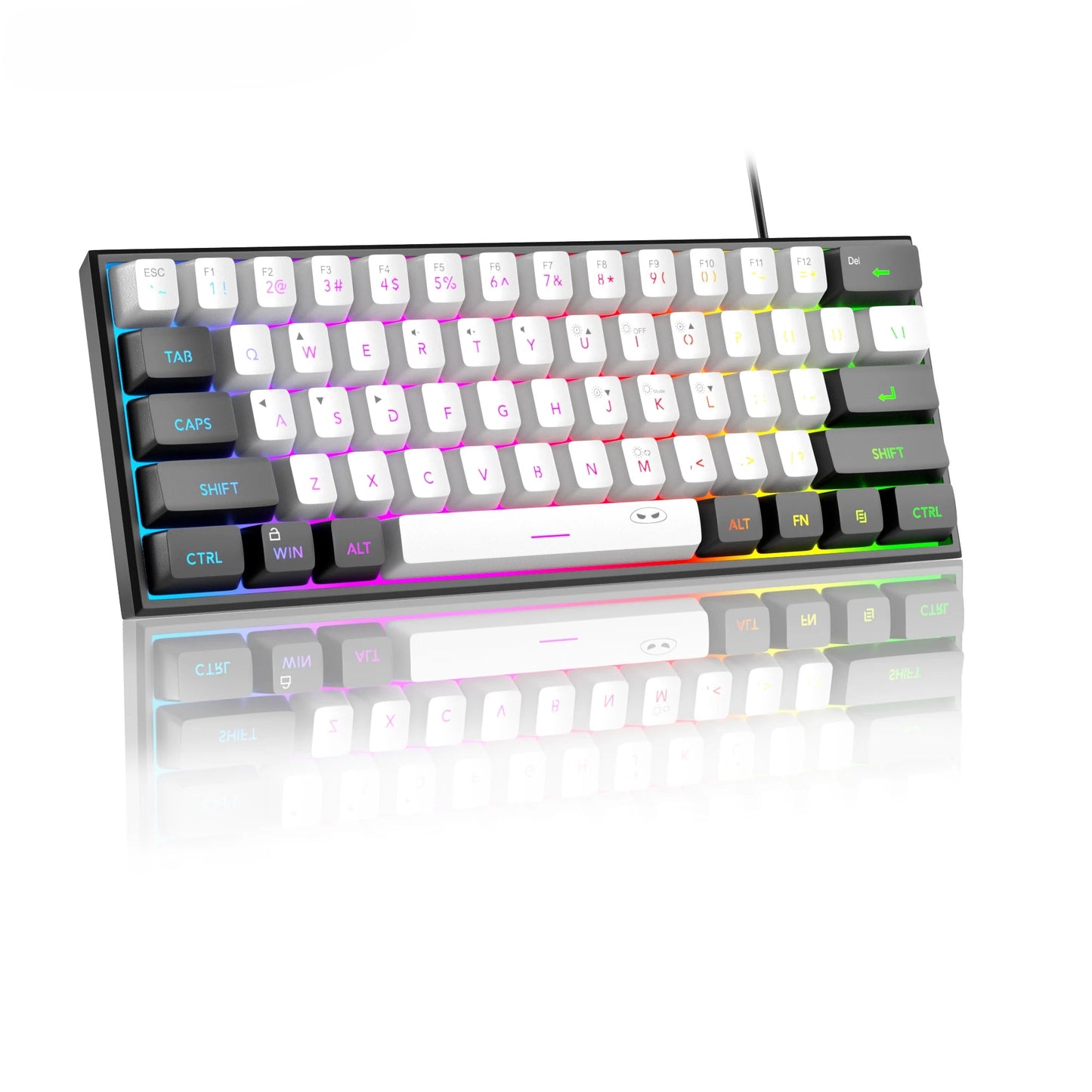 Kawaii Magic: MageGee TS91 Mini 60% RGB Keyboard 🎀✨ - Adorable Compact Membrane Keyboard for Gamers & Typists 💖🌈