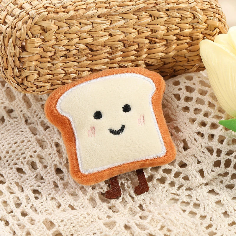 Adorable Kawaii Toast Bread Plush Pendant - Whimsical Bag Charm & Gift Delight ππ₯ͺβ¨