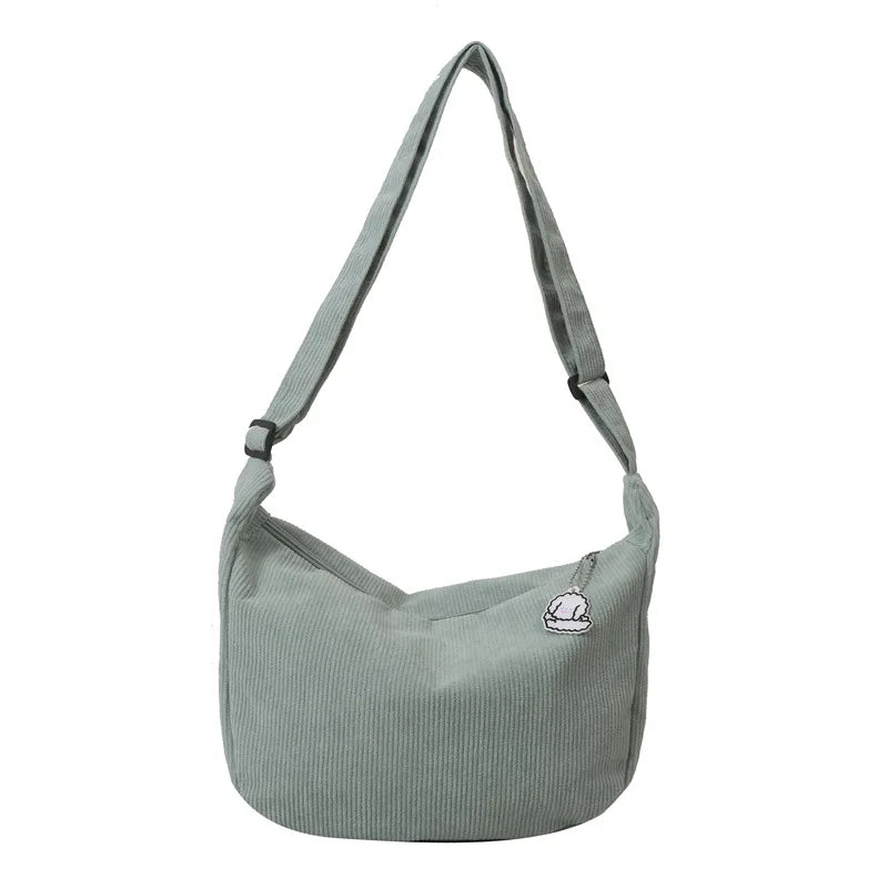Charming Corduroy Cutie πβ¨ - Adorable Shoulder Bag for Trendy Girls! ππ - Pixie Quill