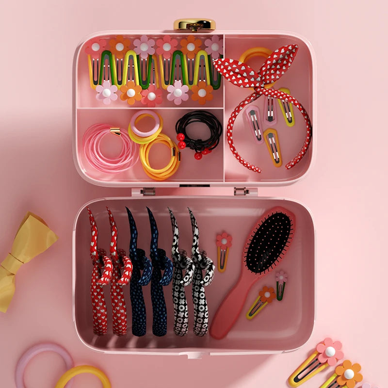 Kawaii Kids' Jewelry Organizer Box 🌈✨ - Adorable Large Capacity Storage for Little Treasures! 🦄💖