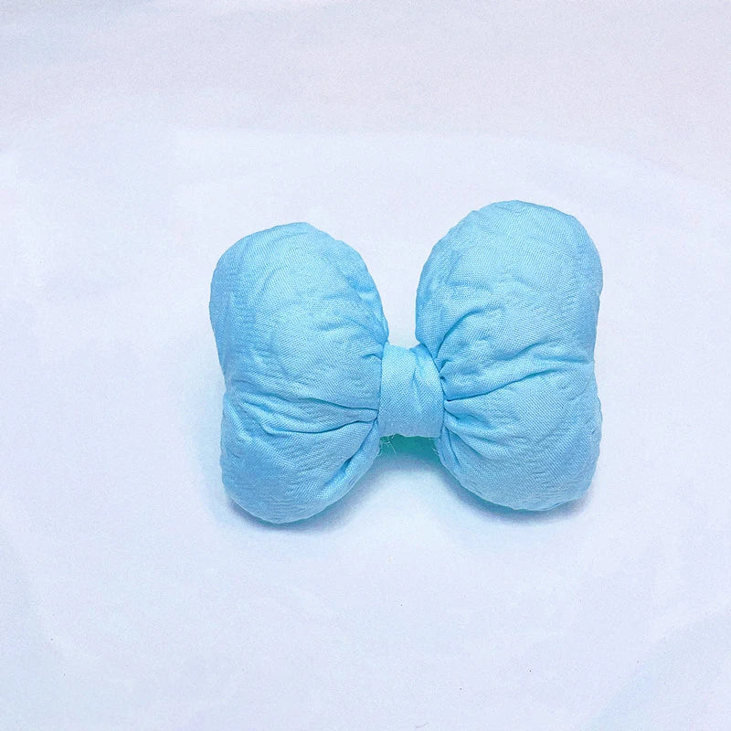 Kawaii Puff Bow Car Decor πβ¨ | Adorable Light Luxury Fabric Accessories for Your Auto Interior! ππ