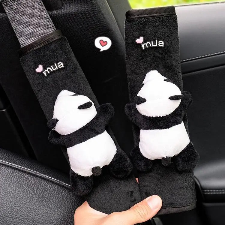 Kawaii Panda Plush Steering Wheel Cover 🐼✨ | Warm & Cozy Winter Car Accessory 🚗❄️