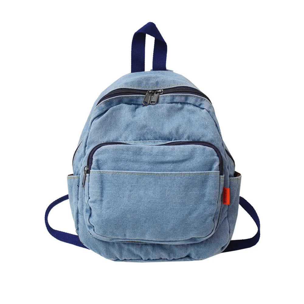 Kawaii Custom Mini Denim Backpack πβ¨ | Personalized Embroidery Name π | Stylish Gift for Trendy Young Ladies ππ