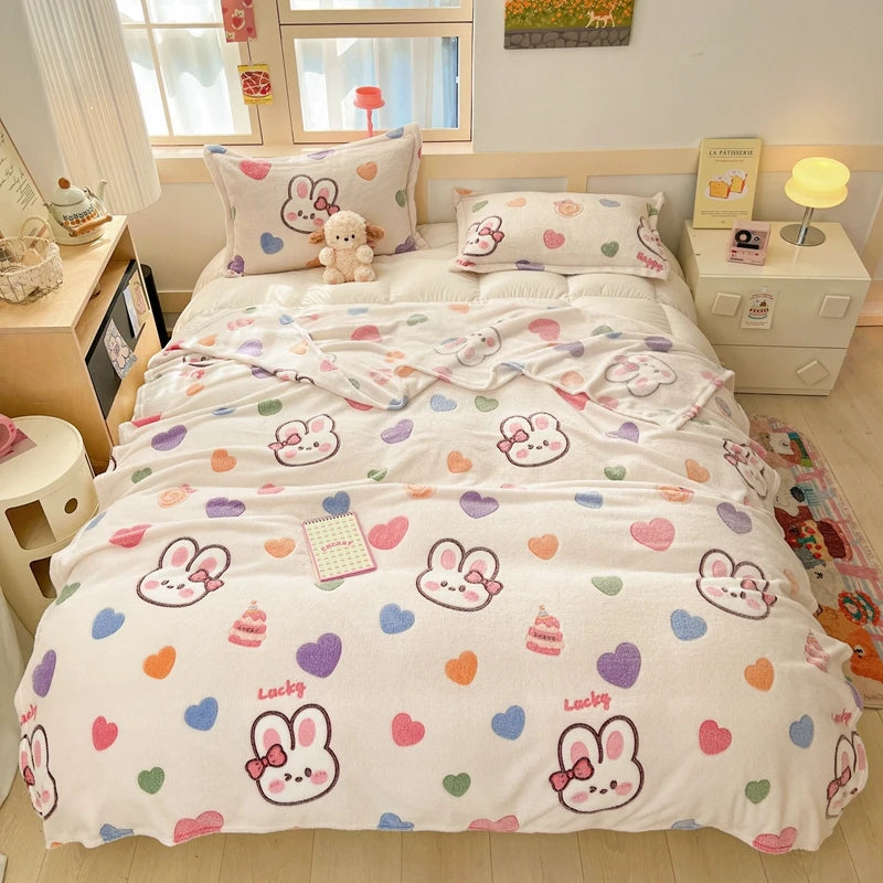 Cute Strawberry Dreams πβ¨ Cozy Flannel Blanket for Kids - Perfect for Cuddles & Adventures! πποΈ - Pixie Quill