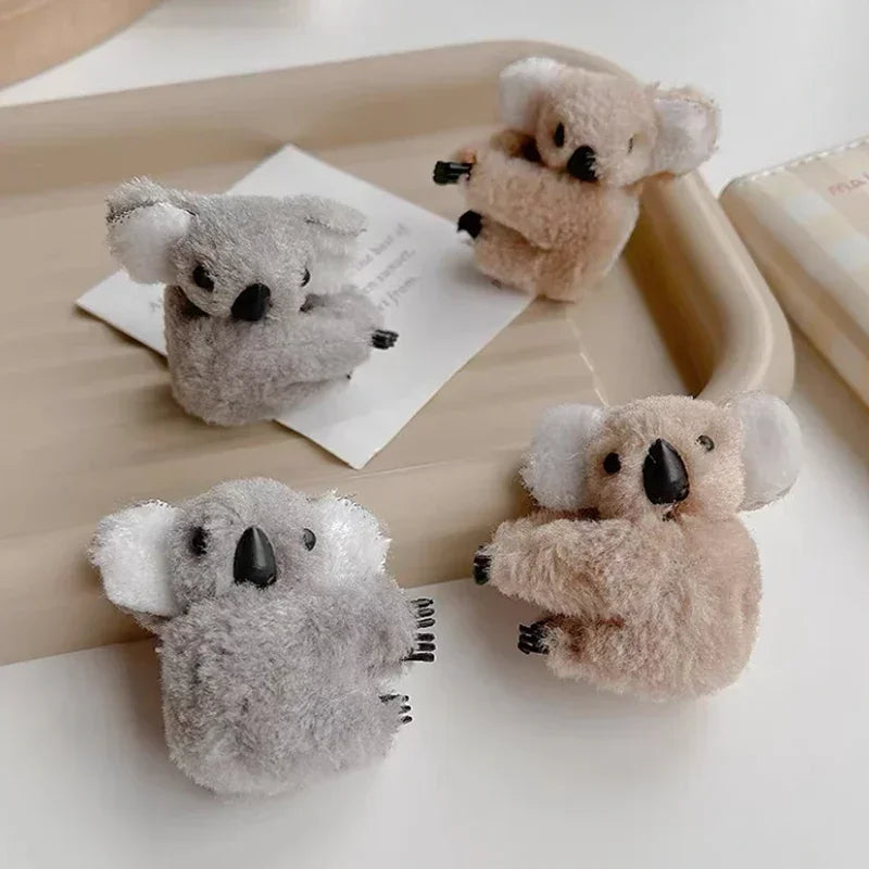 Kawaii Koala Bear Plush Hair Clips for Adorable Hairstyles π¨β¨ Cute Animal Hairpins for Women & Girls - Perfect for Daily Wear! π