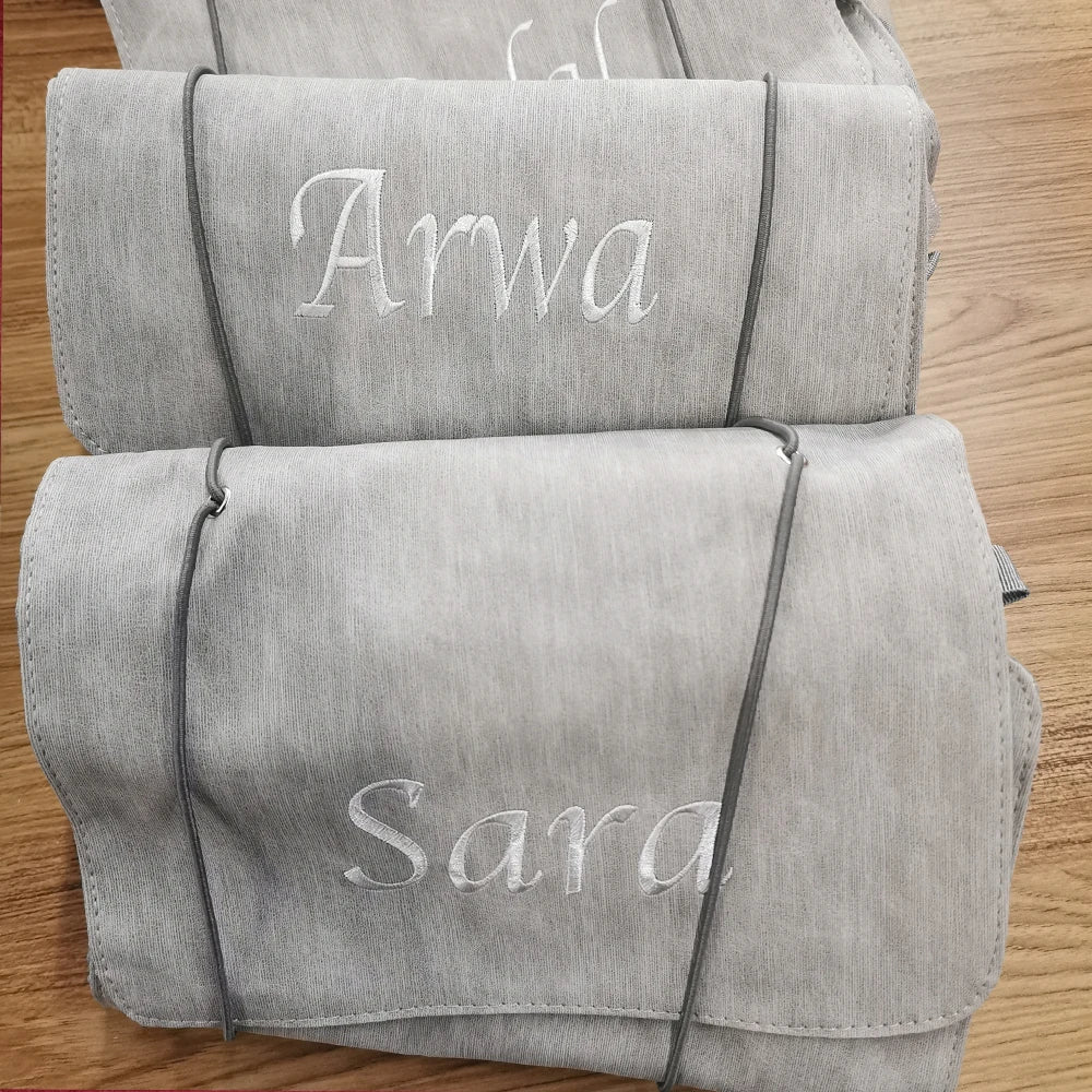 Cute Custom Name Embroidered Foldable Makeup Bag πΈβ¨ Portable & Stylish Toiletry Organizer for Women ππ