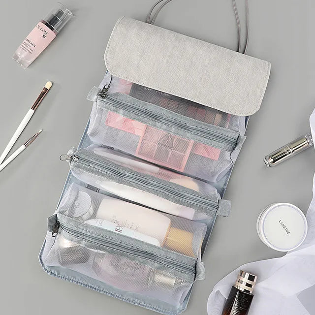 Cute Custom Name Embroidered Foldable Makeup Bag πΈβ¨ Portable & Stylish Toiletry Organizer for Women ππ