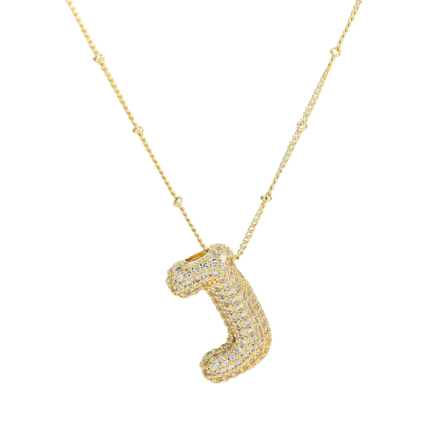 Kawaii CZ Zircon Balloon Initial Necklaces πβ¨ A-Z Alphabet Bubble Letter Pendants for Trendy Women π Fashion Jewelry