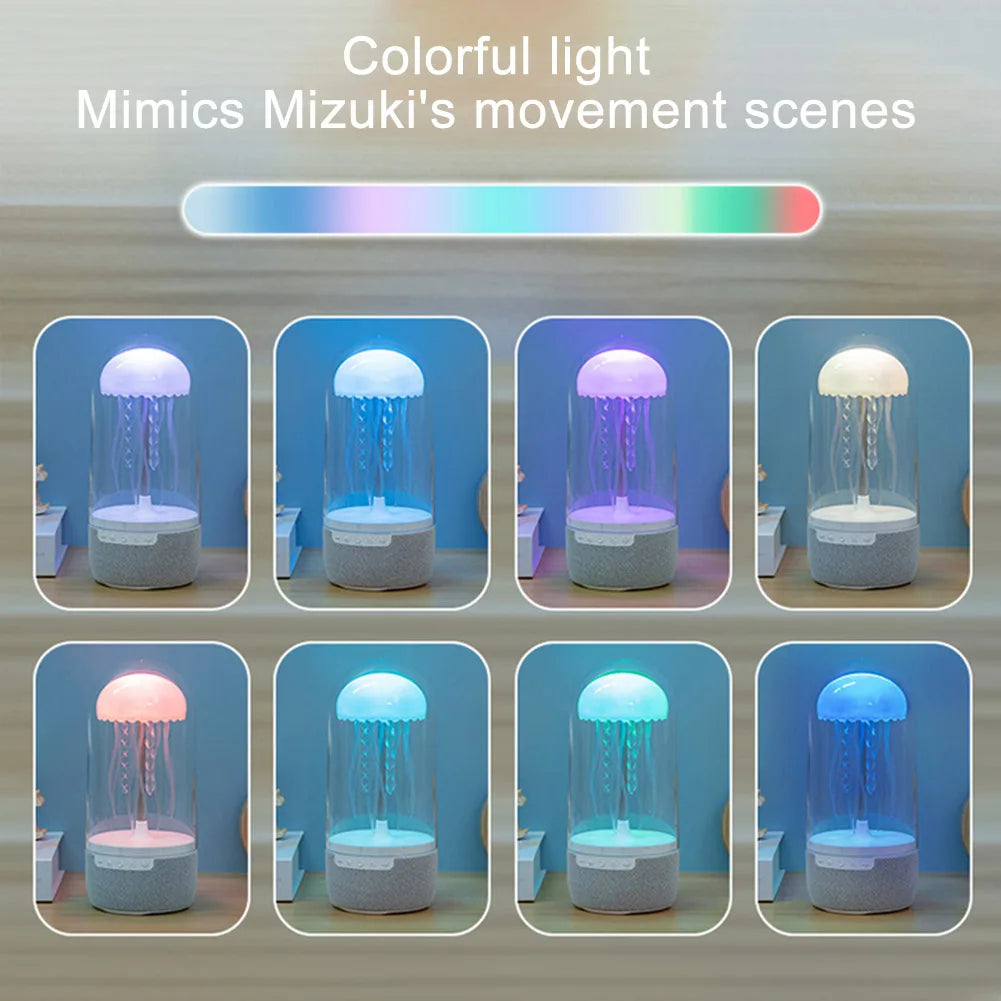 Kawaii Jellyfish Vibe πβ¨ Bluetooth Speaker & LED Mood Lamp ππΆ - Color Changing Night Light for Home & Office Decor!