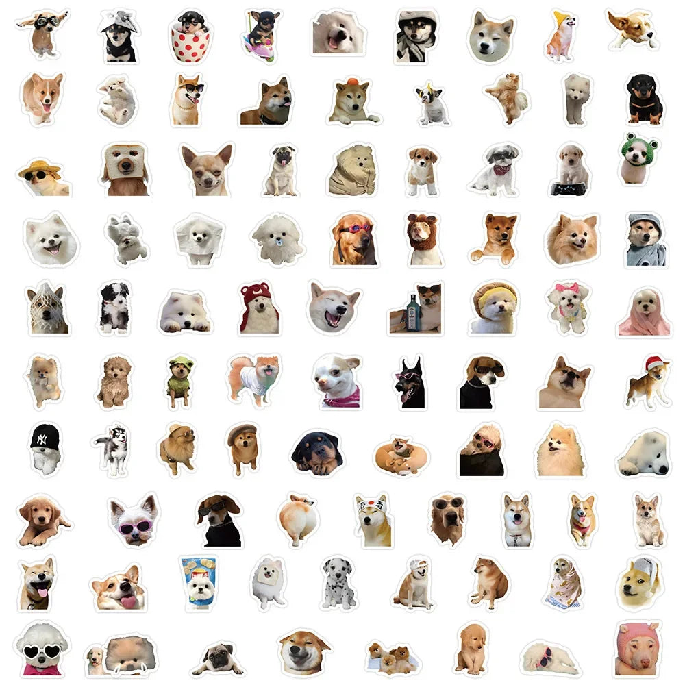 πΆβ¨ Title: Pawsitively Adorable Kawaii Dog Sticker Pack πΎπ