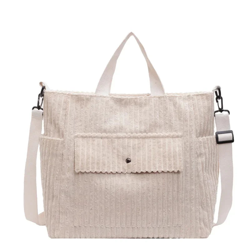 π Cozy Chic Corduroy Tote Bag πβ¨ - Your Go-To Fashion Companion for Autumn & Winter! π - Pixie Quill