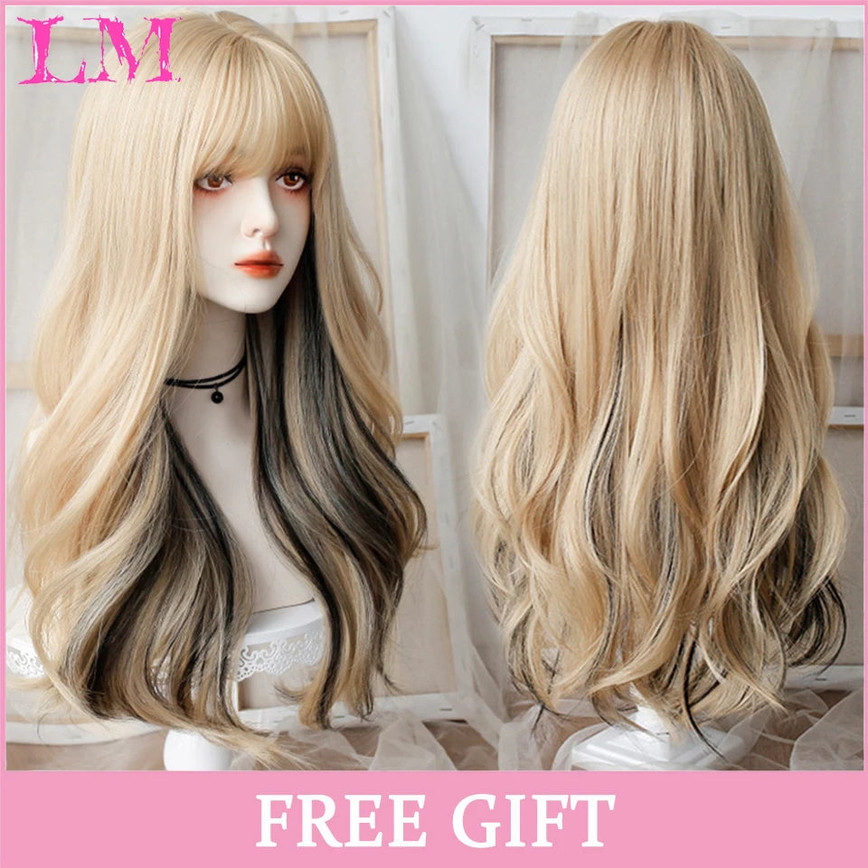 Kawaii Ombre Pink Wavy Wig πβ¨ | Heat Resistant Hair for Cosplay & Daily Fun! ππΈ