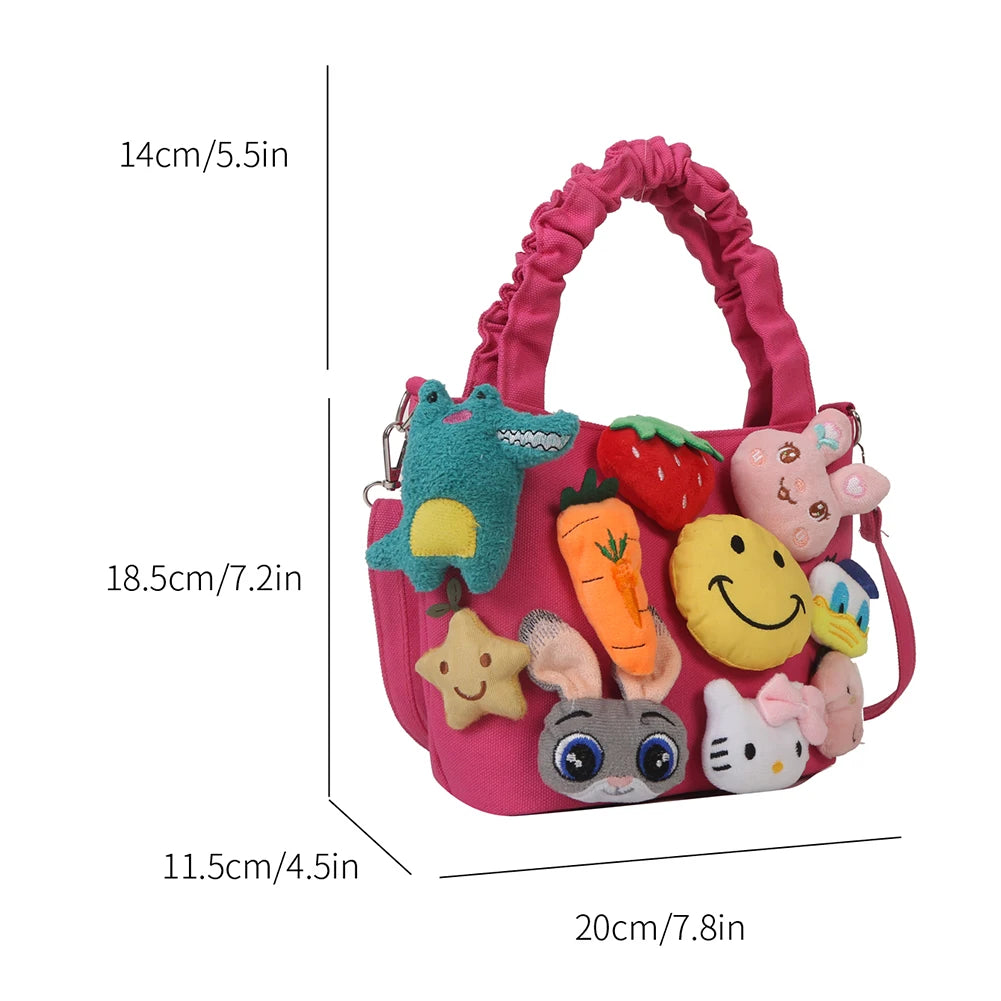Kawaii Cartoon Sling Bag πβ¨ Adjustable Strap Large Capacity Crossbody Tote for Fun Adventures ππ