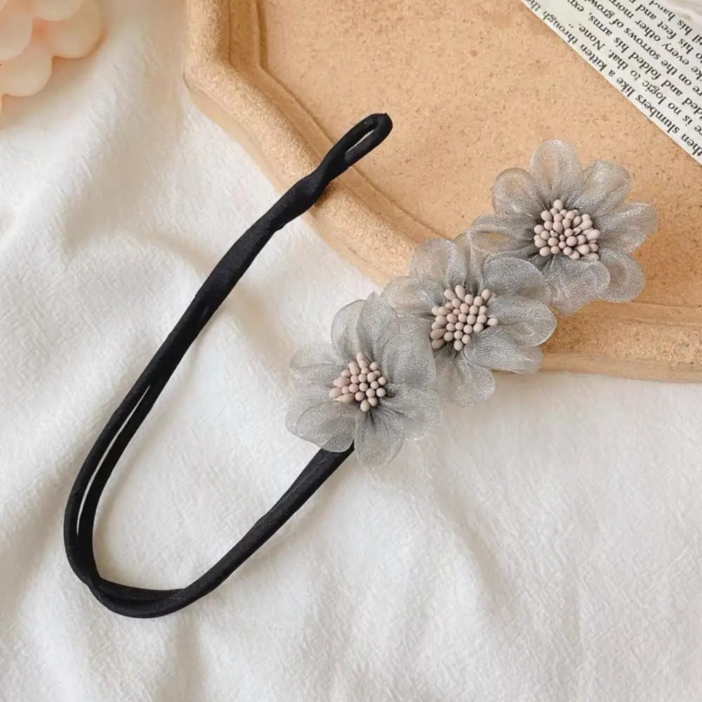 Kawaii Butterfly Hair Bun Maker π¦β¨ Cute DIY Styling Tool for Girls - Velvet & Pearl Hair Accessories!