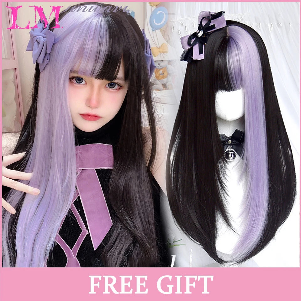 Kawaii Ombre Pink Wavy Wig πβ¨ | Heat Resistant Hair for Cosplay & Daily Fun! ππΈ