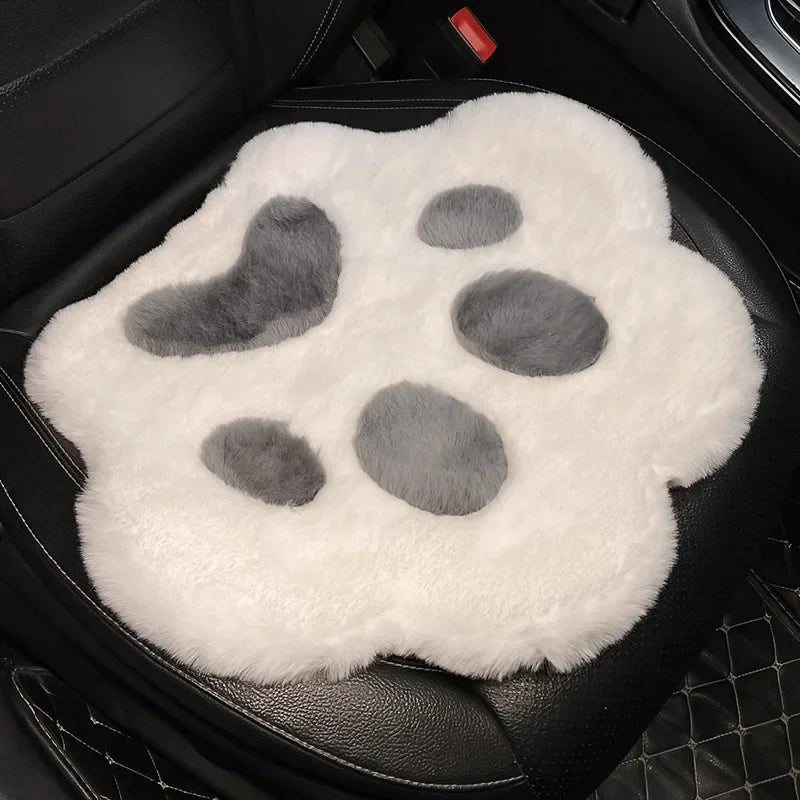 Kawaii Cat Paw Plush Car Seat Cushion πΎβ¨ | Cozy Heating Comfort for All Seasons! π±β€οΈ