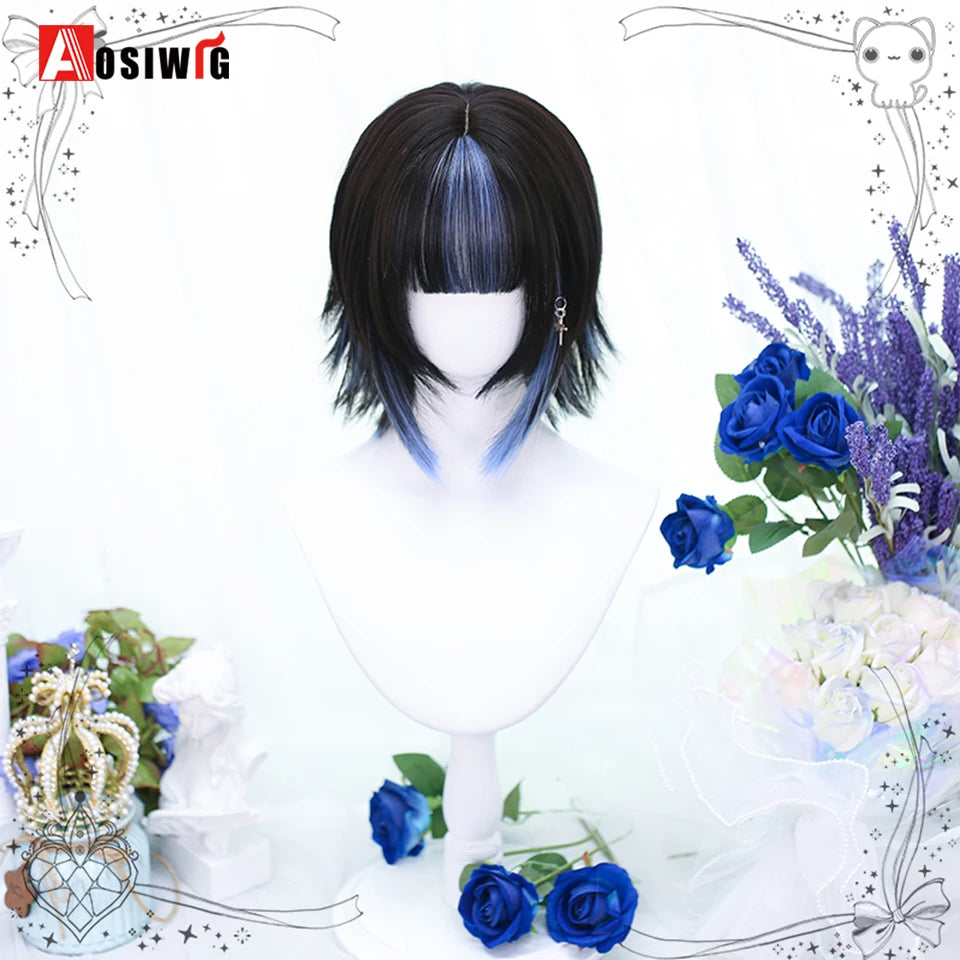 Cute Ombre Blonde & Black Double Ponytail Lolita Wig πβ¨ - Kawaii Cosplay Hair with Bangs for Harajuku Style! ππΈ