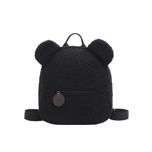 Adorable Kawaii Bear Plush Backpack π»β¨ - Custom Name Embroidery for Kids, Perfect Autumn/Winter Outdoor Fun! ππ
