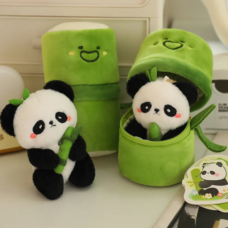 Fluffy Bamboo Panda Plushie πΌβ¨ Cute 10cm Pendant for Bags & Birthdays! ππ