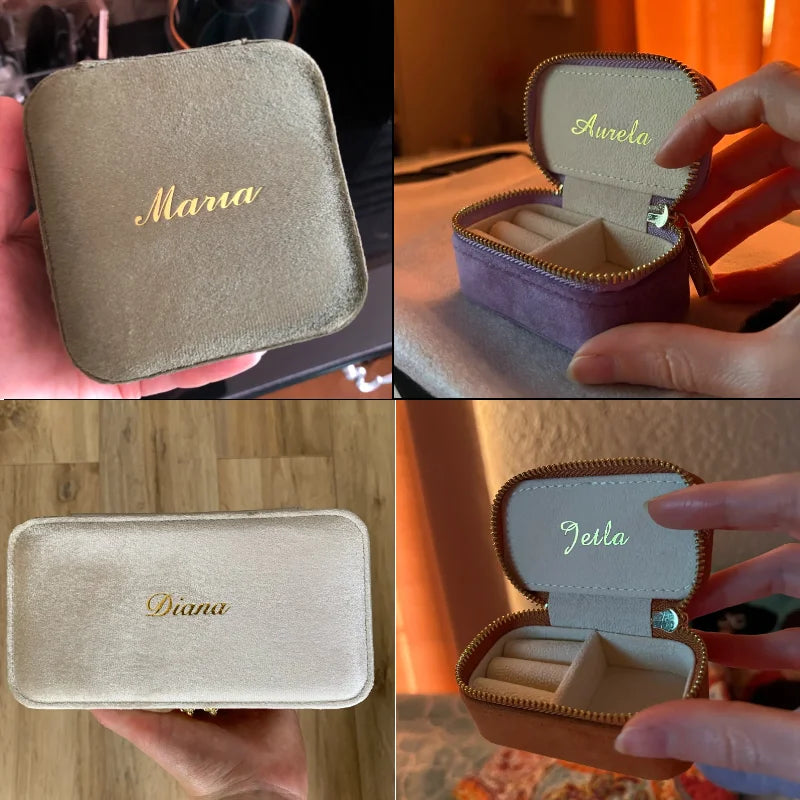 Kawaii Velvet Jewelry Box π | Cute Mini Travel Organizer for Rings & Necklaces π | Personalized Gift Idea π