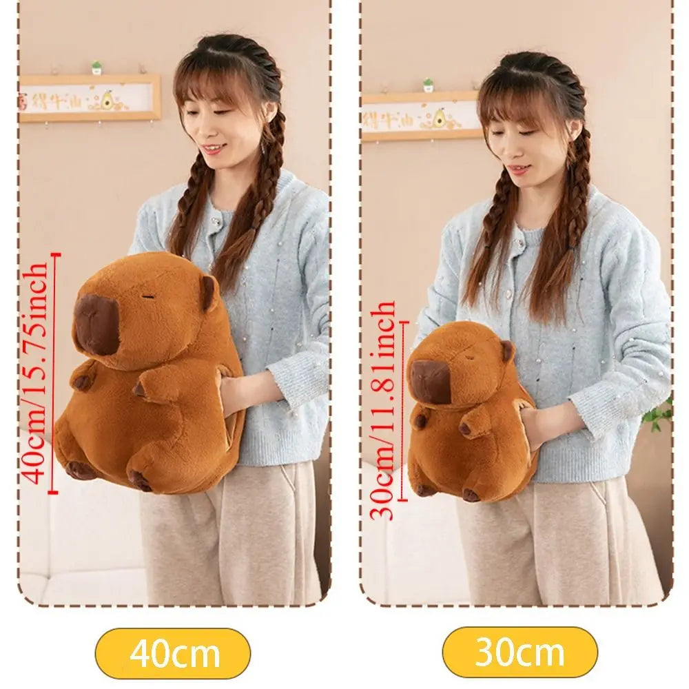 Kawaii Capybara Plush Hand Warmer Pillow ๐พ๐ - Adorable Stuffed Doll for Cozy Comfort!