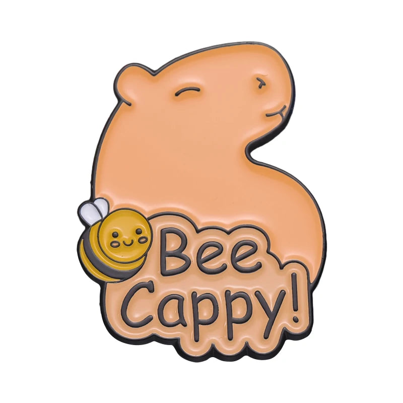 Cute Capybara Balloon Enamel Pins 🎈✨ Kawaii Animal Brooches for Kids & Friends - Trendy Jewelry Gift!