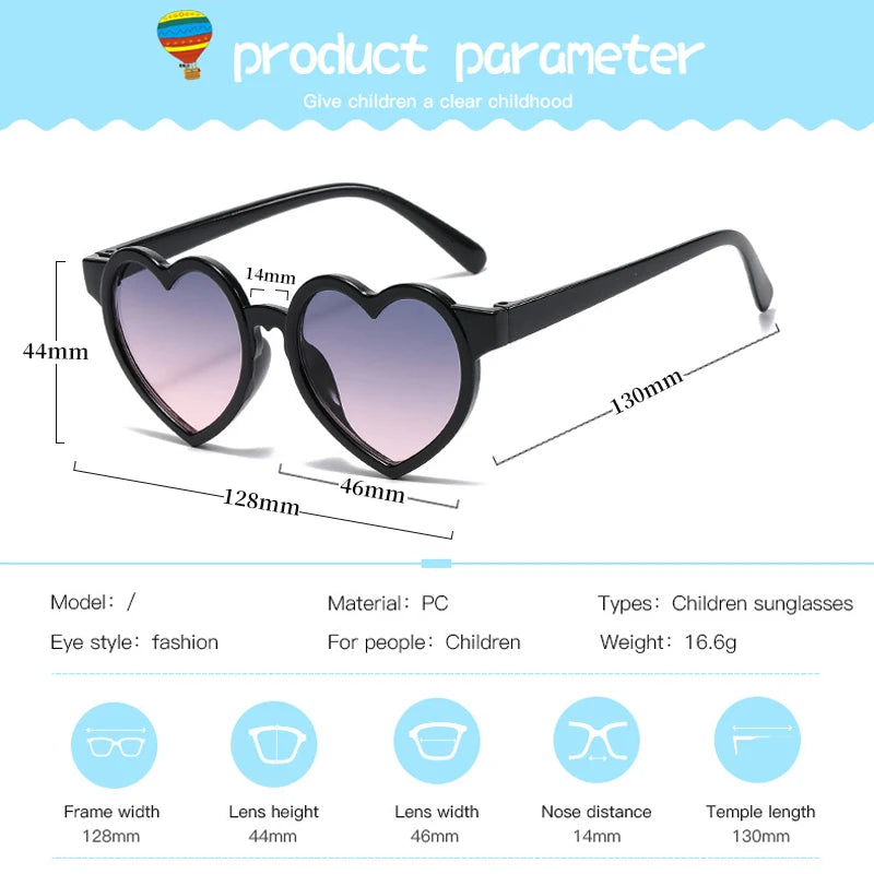 Cute Kawaii Kids' Heart-Shaped Sunflower Rabbit Ears Sunglasses πΌπ | Polarized UV400 for Little Adventurers! πΆοΈβ¨