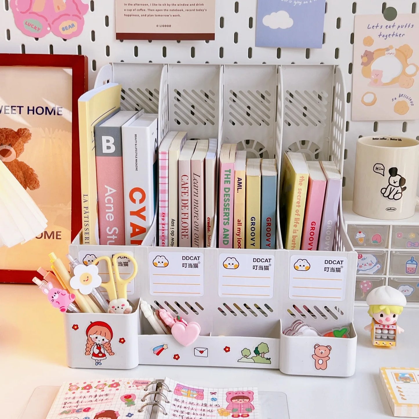 Kawaii Detachable File Storage Box πΈβ¨ - Adorable Large Capacity Organizer for Students & Office! ππ