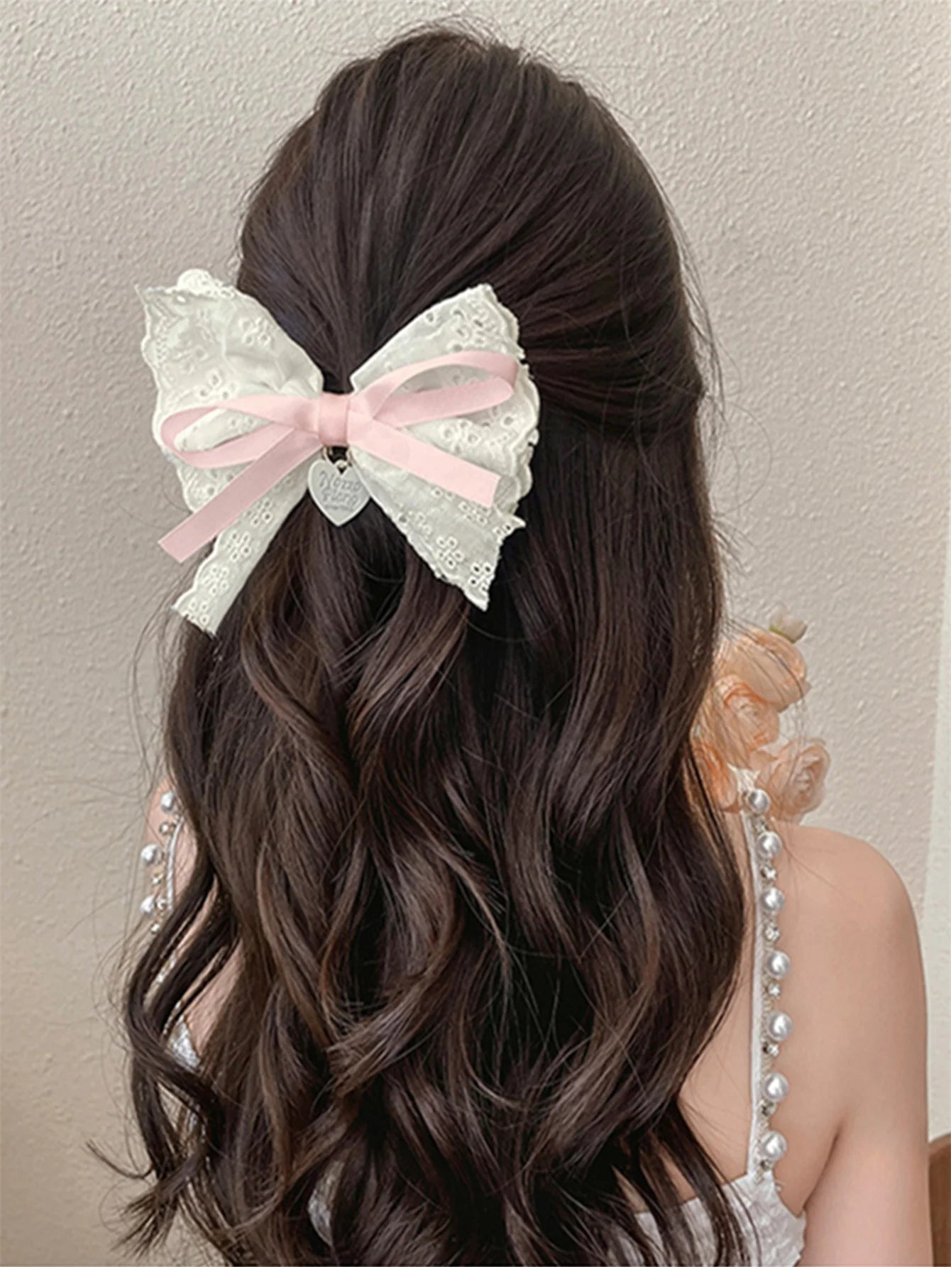 Charming Floral Lace Hair Bows πΈβ¨ Big Clips for Elegant Spring Styles ππΌ