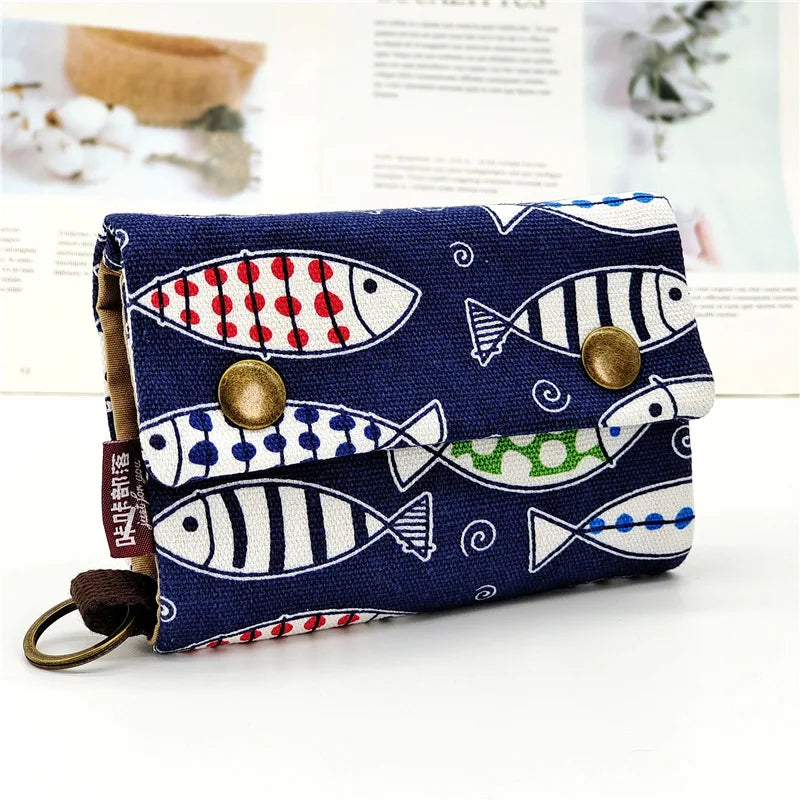 Kawaii Canvas Coin Pouch πβ¨ | Cute Cartoon Key Organizer Wallet for Girls ππ | Adorable Mini Money Bag!
