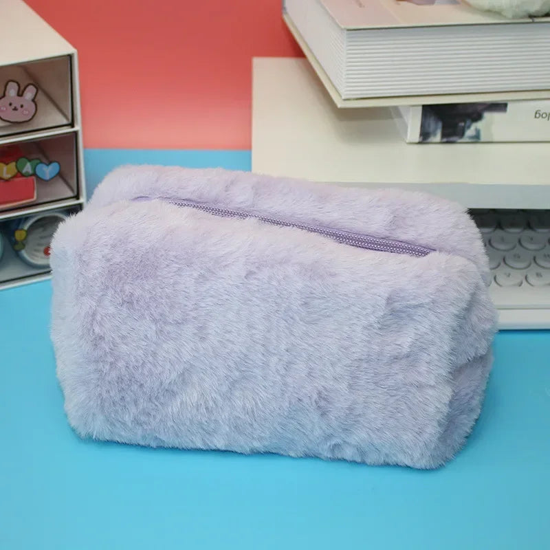 Adorable Kawaii Plush Pencil Case π | Cute Korean Stationery for School & Office βοΈ | Perfect for Girls! πΈ