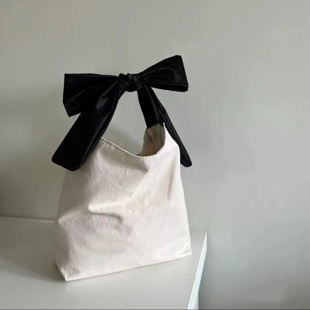 Adorable Y2k Bow-Knot Canvas Shoulder Bag πΈβ¨