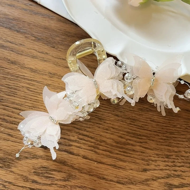 β¨ Charming Pearl Bow Butterfly Hair Clips π¦π Sweet Crab Claw Ponytail Accessories for Women π