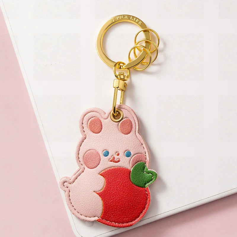 Kawaii Animal Keychain Set 🐰🐼 | Adorable Rabbit & Panda Charms for Bags & Keys 🌟✨