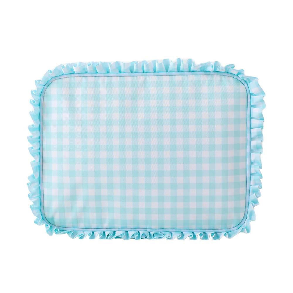 Kawaii Ruffle Makeup Bag πβ¨ - Large Waterproof Nylon Pouch for Travel & Toiletries πΈπ