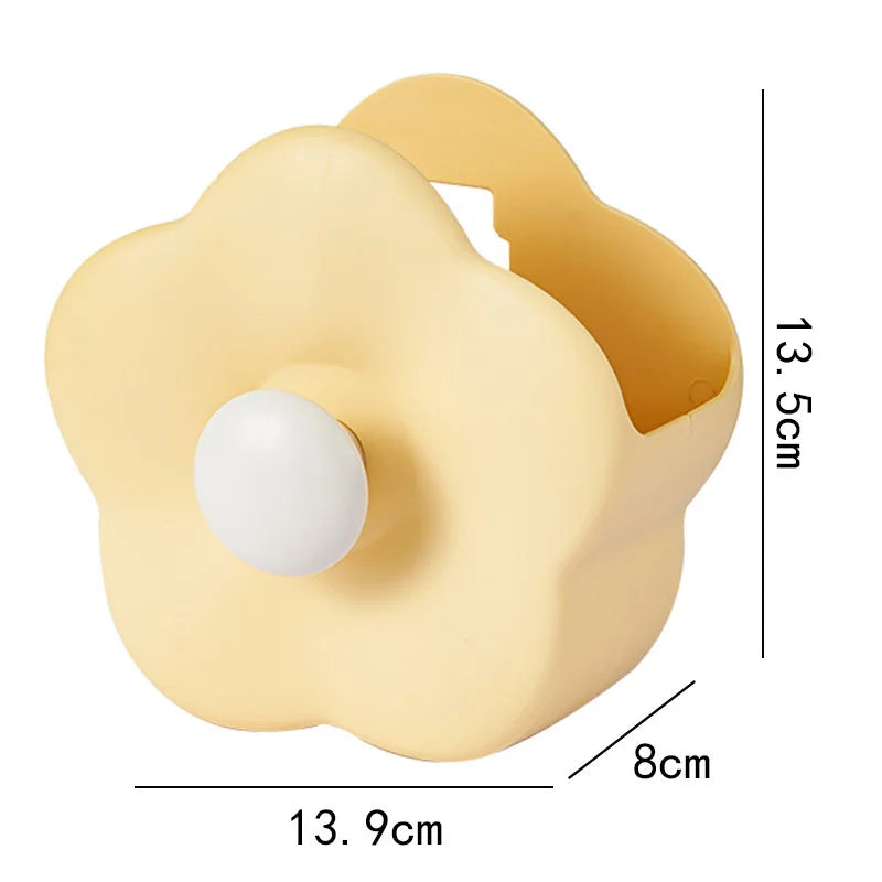 Kawaii Floral Desktop Organizer πΈβ¨ - Cute Wall-Mounted Pen Holder for School & Office Supplies! ποΈπ