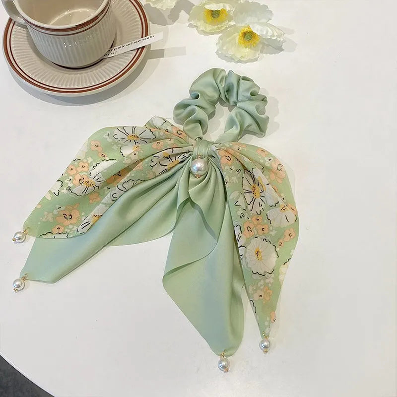 πΈβ¨ Charming Floral Bow Hair Band π | Sweet Elastic Ponytail Holder for Every Occasion! πΌπ - Pixie Quill